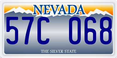 NV license plate 57C068