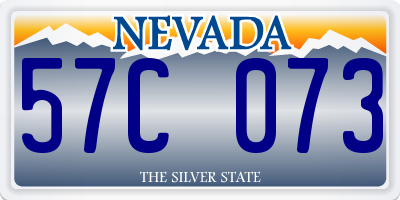 NV license plate 57C073