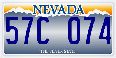 NV license plate 57C074