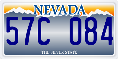 NV license plate 57C084