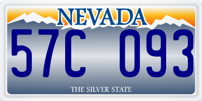 NV license plate 57C093