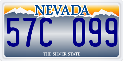 NV license plate 57C099