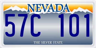 NV license plate 57C101