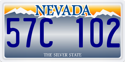 NV license plate 57C102