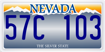 NV license plate 57C103