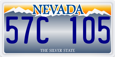 NV license plate 57C105