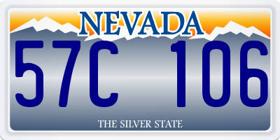 NV license plate 57C106