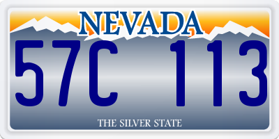 NV license plate 57C113