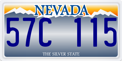 NV license plate 57C115