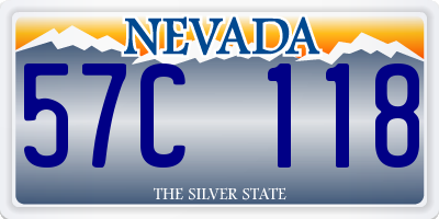 NV license plate 57C118