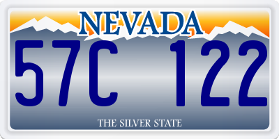 NV license plate 57C122