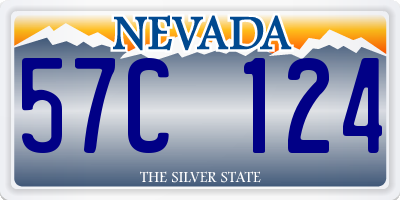NV license plate 57C124