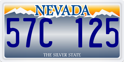 NV license plate 57C125