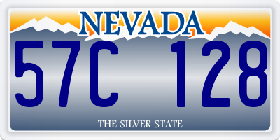 NV license plate 57C128