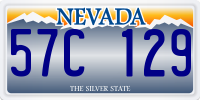 NV license plate 57C129