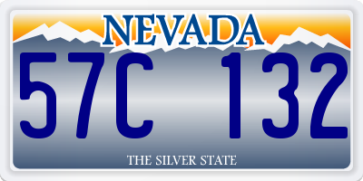 NV license plate 57C132