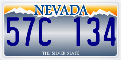 NV license plate 57C134