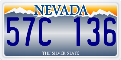 NV license plate 57C136