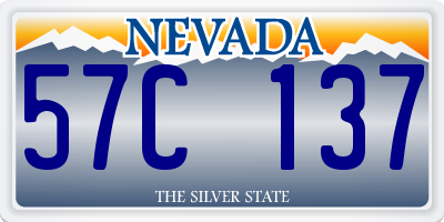 NV license plate 57C137