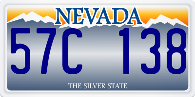 NV license plate 57C138