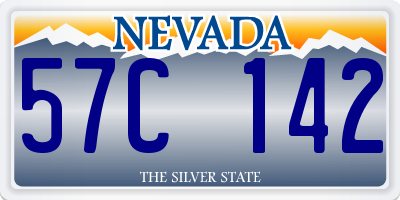 NV license plate 57C142