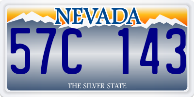 NV license plate 57C143