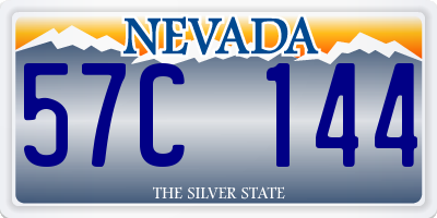 NV license plate 57C144