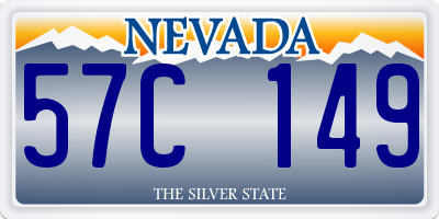 NV license plate 57C149
