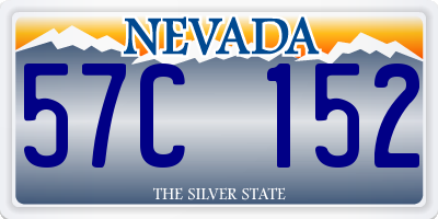 NV license plate 57C152