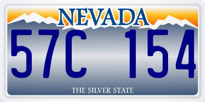 NV license plate 57C154