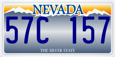 NV license plate 57C157