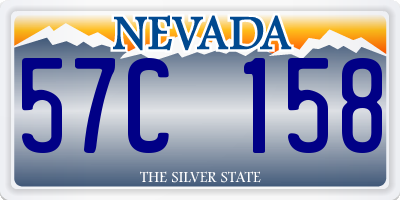 NV license plate 57C158