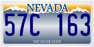 NV license plate 57C163