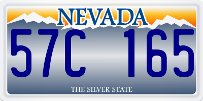 NV license plate 57C165