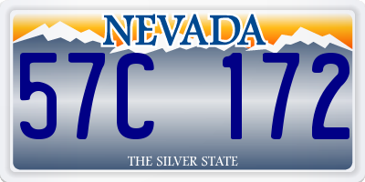 NV license plate 57C172