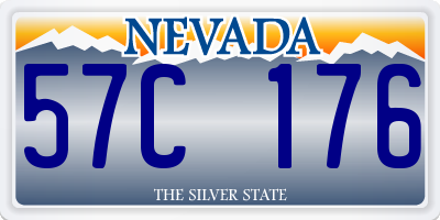 NV license plate 57C176