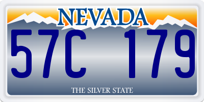 NV license plate 57C179