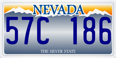 NV license plate 57C186