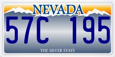 NV license plate 57C195