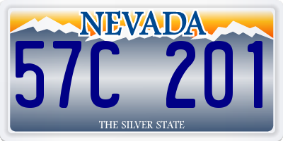 NV license plate 57C201