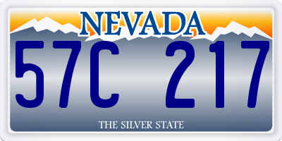 NV license plate 57C217