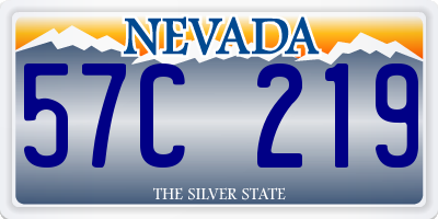 NV license plate 57C219