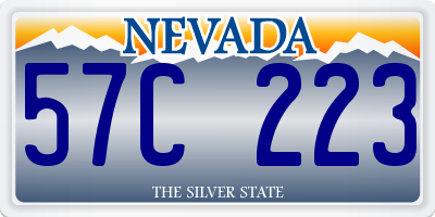 NV license plate 57C223