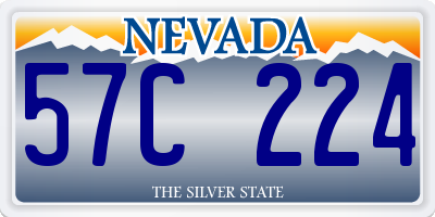 NV license plate 57C224