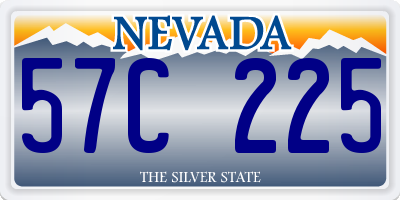 NV license plate 57C225