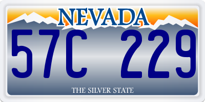 NV license plate 57C229