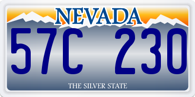 NV license plate 57C230