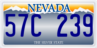 NV license plate 57C239