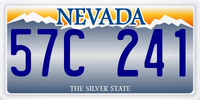 NV license plate 57C241