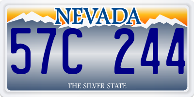 NV license plate 57C244